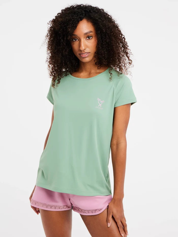 Protest PRTMERU Women's Lycra Rash Guard T-Shirt - Green Bay