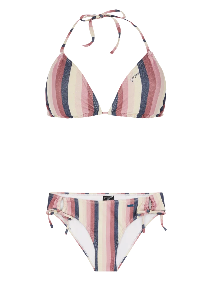 Protest PRTMOLA Striped Triangle Bikini - Deco Pink