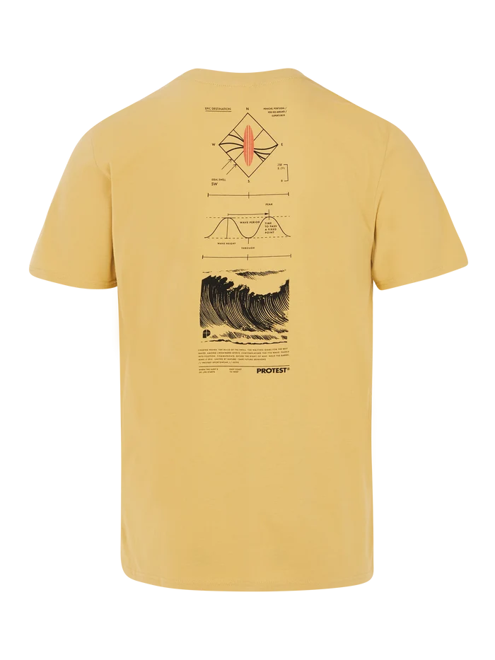 Protest PRTPENALT Men's T-Shirt - Butter Yellow