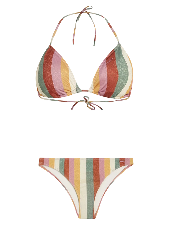 Protest PRTPIKE Women's Striped 2-piece Triangle Bikini - Striped Dusky Rose