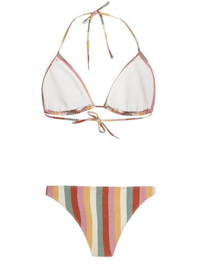 Protest PRTPIKE Women's Striped 2-piece Triangle Bikini - Striped Dusky Rose