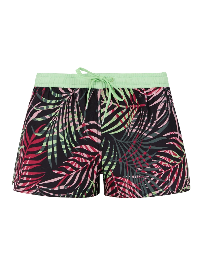 Protest PRTSPY Women's Swim/ Beach Shorts - Pillow Pink Leaf Pattern