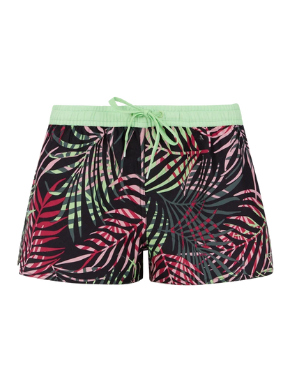 Protest PRTSPY Women's Swim/ Beach Shorts - Pillow Pink Leaf Pattern