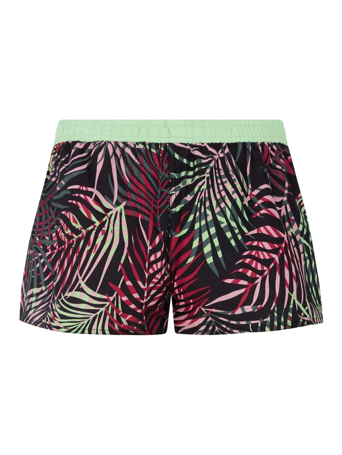 Protest PRTSPY Women's Swim/ Beach Shorts - Pillow Pink Leaf Pattern