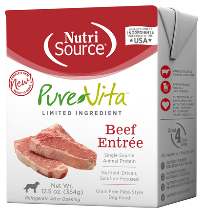PureVita Grain Free Beef Entrée Wet Dog Food