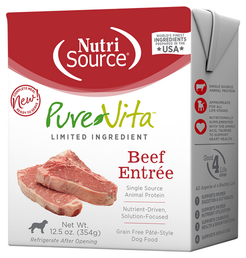 PureVita Grain Free Beef Entrée Wet Dog Food