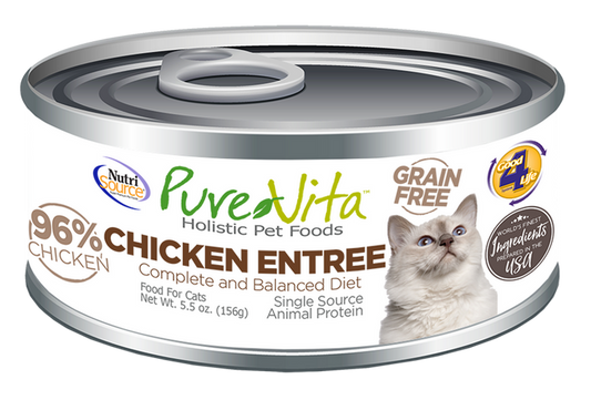 PureVita Grain Free Chicken Entrée for Cats