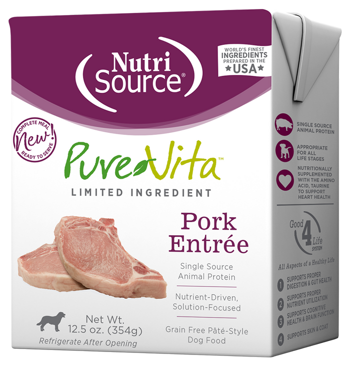 PureVita Grain Free Pork Entrée Wet Dog Food