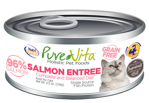 PureVita Grain Free Salmon Entrée for Cats