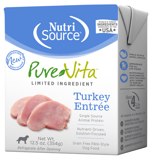 PureVita Grain Free Turkey Entrée Wet Dog Food