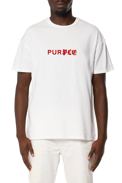 Purple Textured Inside Out Tee P101-TJWC826