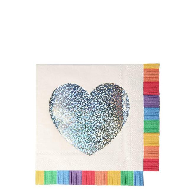 Rainbow Fringe Luncheon Napkins