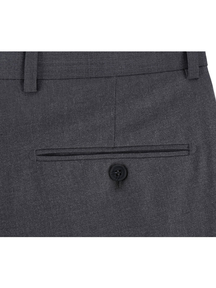Raphael Men's Washable Flat Front Classic Fit Gray Dress Pants
