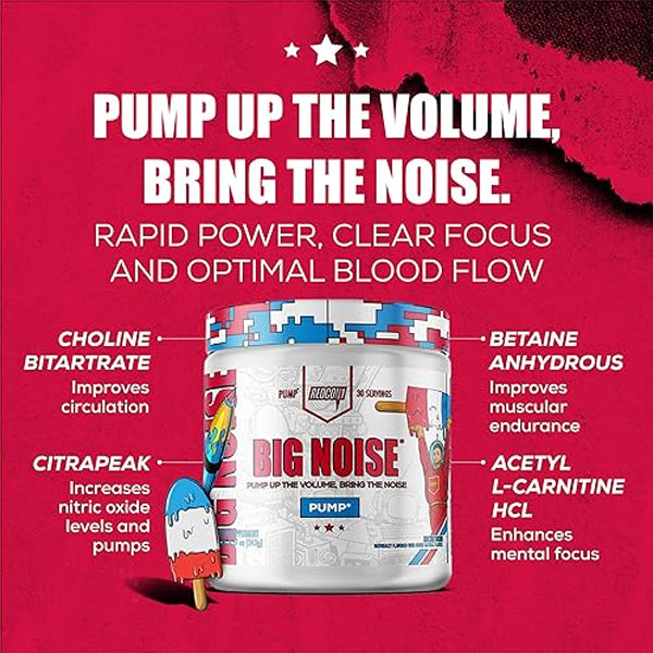 Redcon1 Big Noise Pump Non-Stim Preworkout 30 Servings