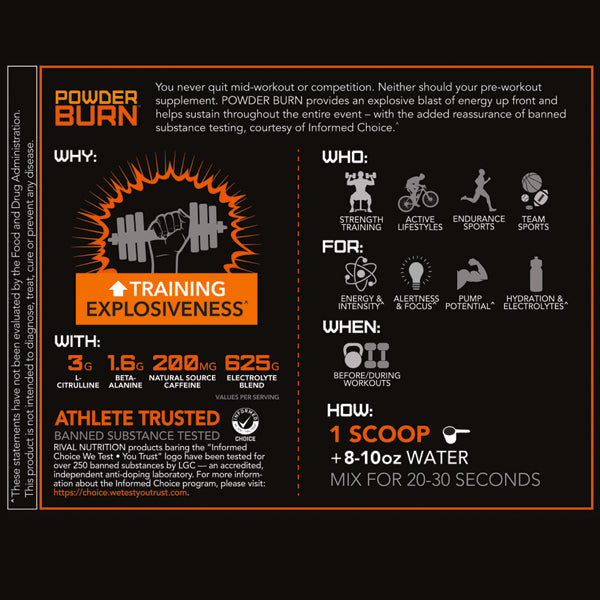 Rival Nutrition Powder Burn 30 Servings