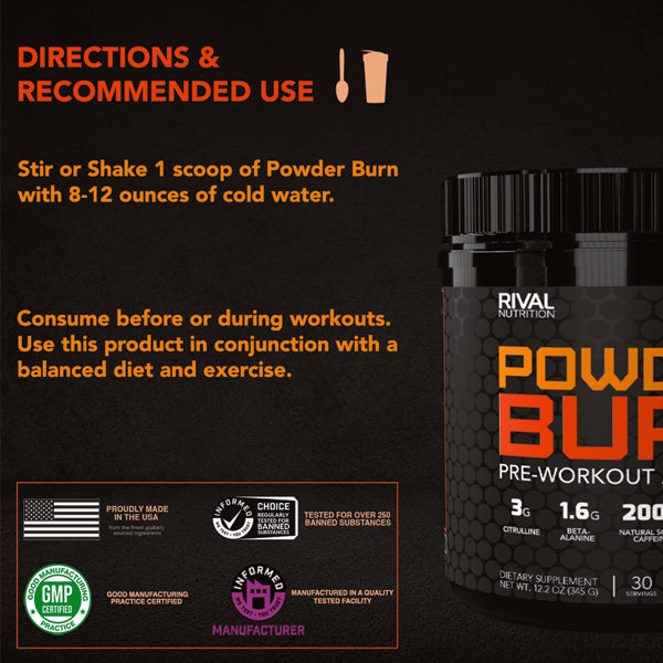 Rival Nutrition Powder Burn 30 Servings