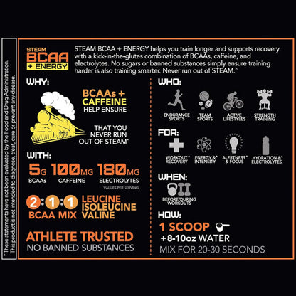 Rival Nutrition Steam BCAA + Energy 30 Servings