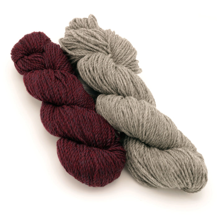 XS/S / Blue Sky Fibers - Woolstok / Deep Velvet & Storm Cloud