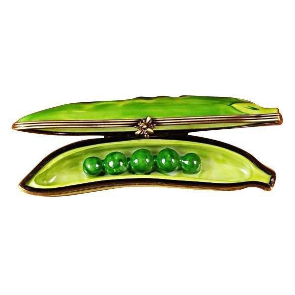 Peapod Porcelain Limoges fruit vegitables French Trinket Box