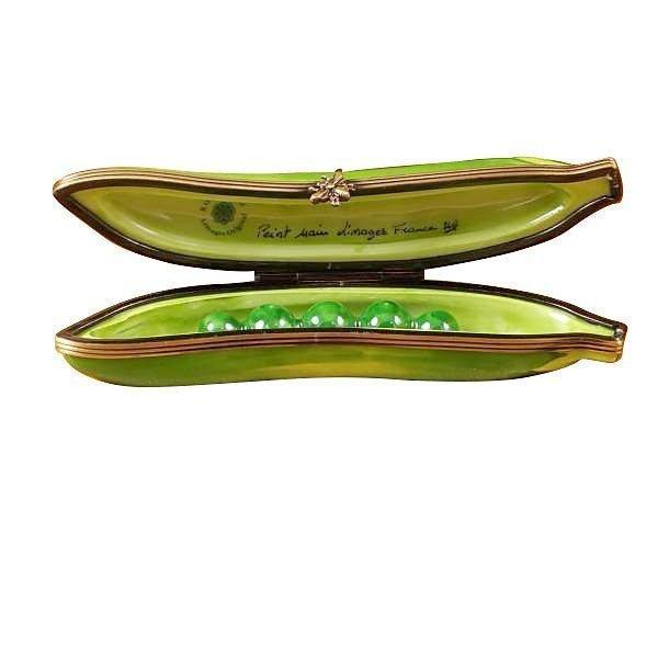 Peapod Porcelain Limoges fruit vegitables French Trinket Box