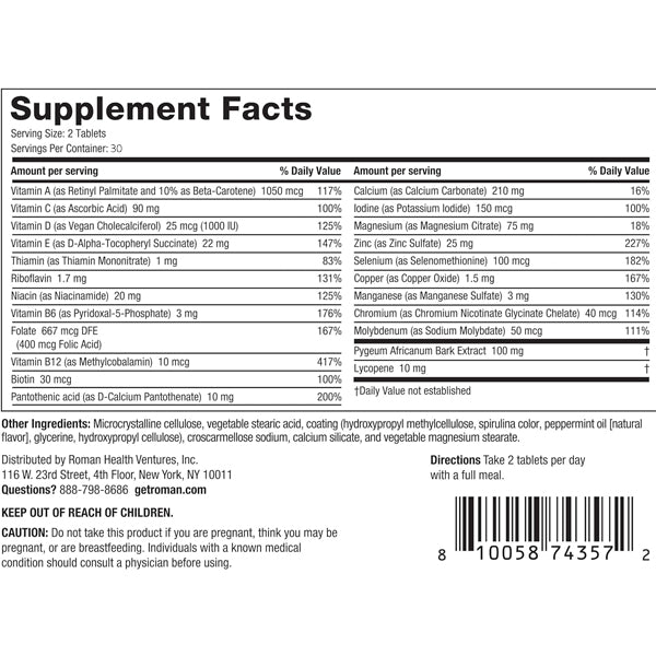 Roman Daily Men's Multivitamin Tablets