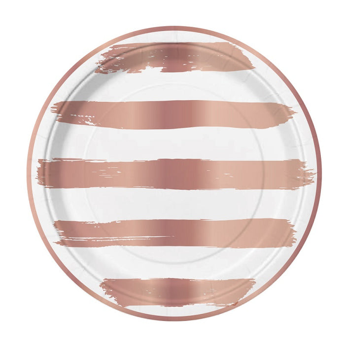 Rose Gold Stripe Small Plates