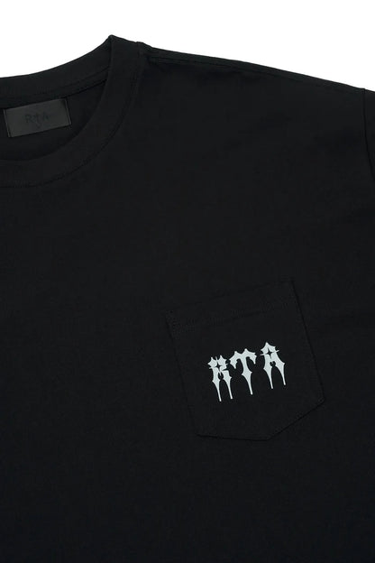 RTA Bastien Pocket Tee - Black Spiked R