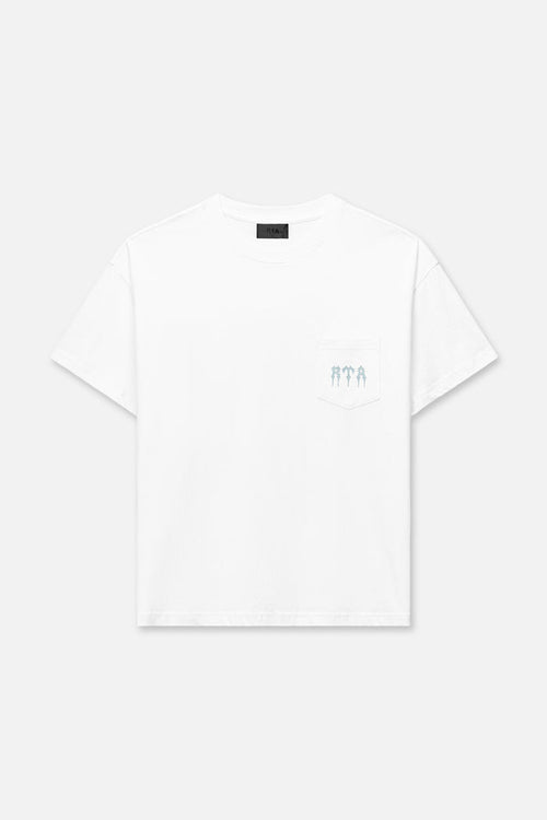RTA Bastien Pocket Tee - White Spiked R