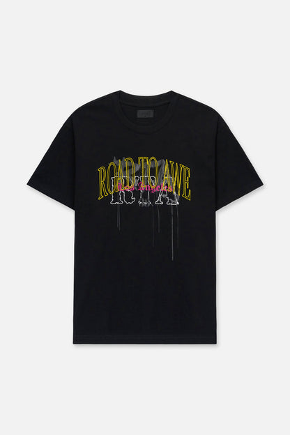 RTA Colin Oversized Short Sleeve Tee - Black Mixed Logo