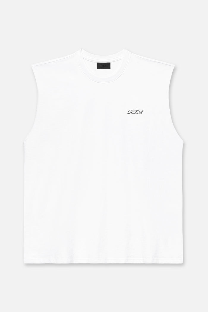 RTA Terry Muscle Tee - White Poppy