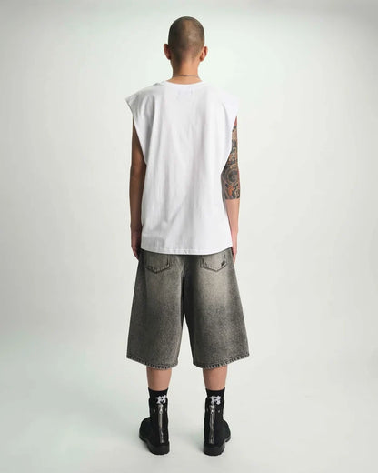 RTA Terry Muscle Tee - White Poppy