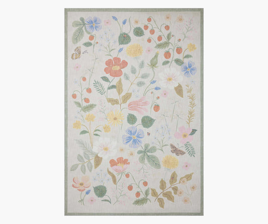 Cotswolds Strawberry Fields Power Loomed Rug - Ivory