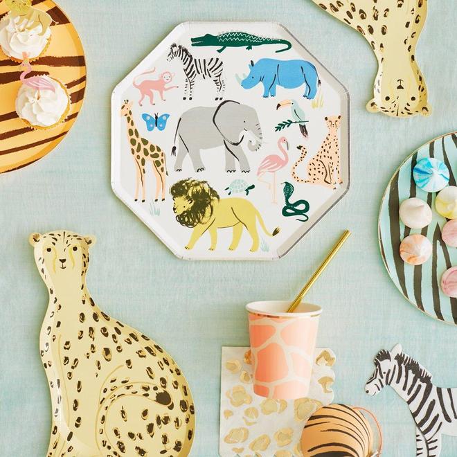 Safari Animal Print Large Plates