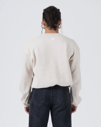 Kingz Script Women's Crewneck - Rear View - Full Back Panel and Neck Crown - French Oak - Women's BJJ Crewneck [color:French Oak]