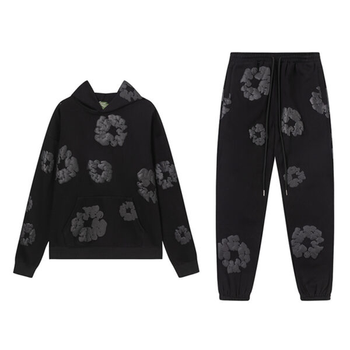 Set Denim Tears Black con Flores Black