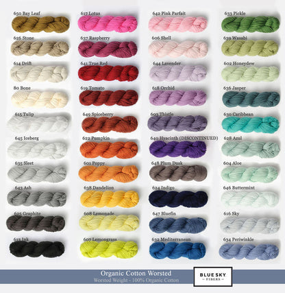 XS/S / Blue Sky Fibers - Organic Cotton / PRE-ORDER any 1 color