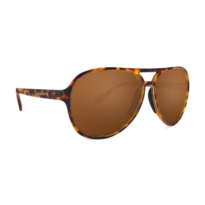 Shady Rays Aviator Crossover - Amber Tortoise Polarized Sunglasses