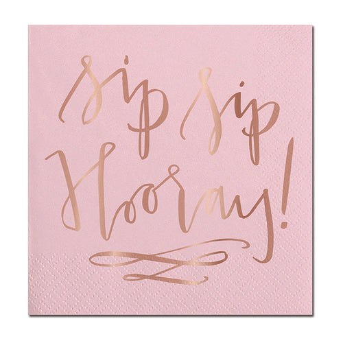 Sip Sip Hooray Beverage Napkin