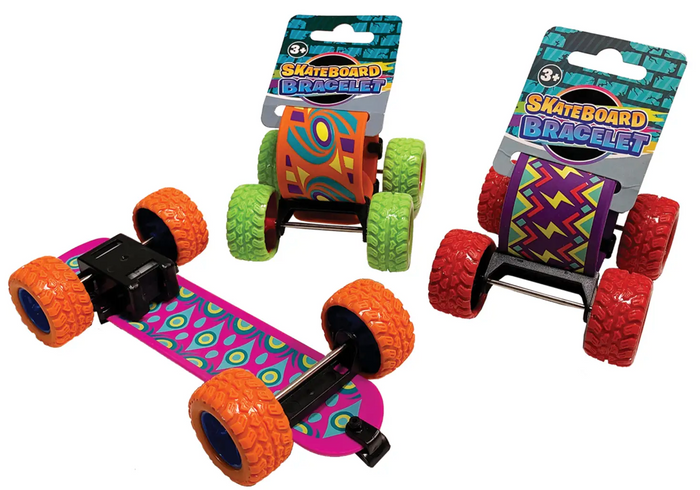 Skateboard Pull Back Slap Bracelet