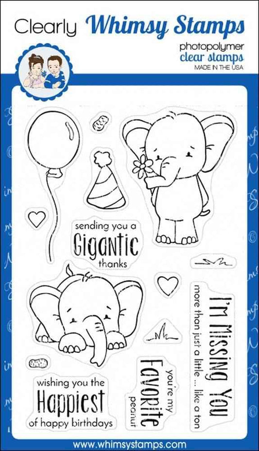 Sketched Elephants Clear Stamps