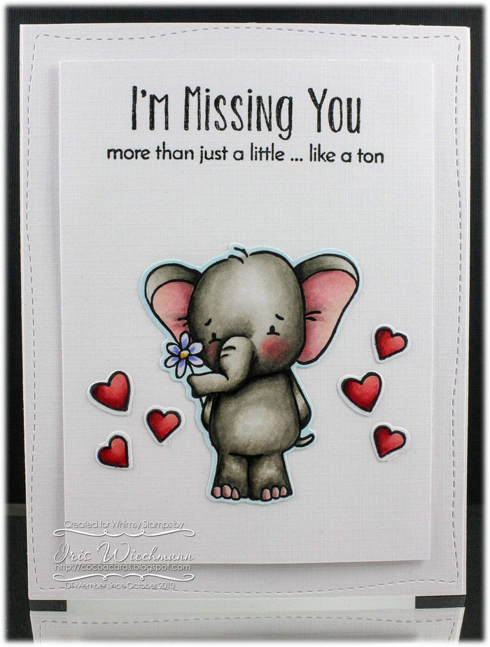 Sketched Elephants Clear Stamps - Whimsy Stamps