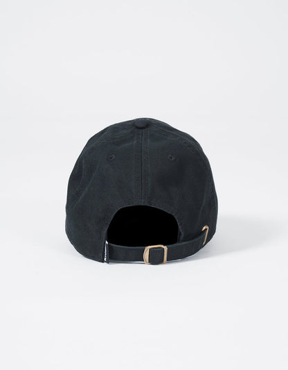 Kingz Slant Dad Hat Black - Back View Black Cotton Adjustable Strap Metal Buckle Minimalist Design Casual Wear Hat [color:Black]