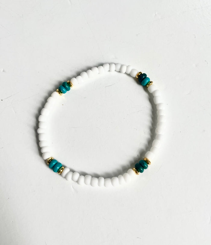 Teal + White + Gold
