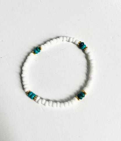 Teal + White + Gold