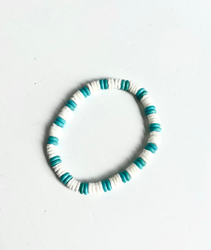 Teal + White