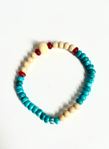 Wood + Red + Teal
