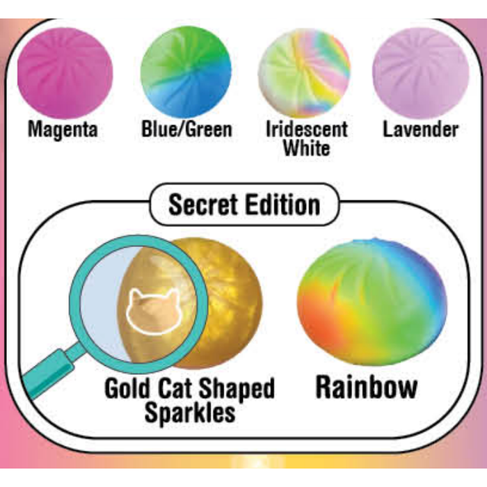 Squishy Dumpling Secret Gold Cat Sparkles