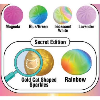Squishy Dumpling Secret Gold Cat Sparkles