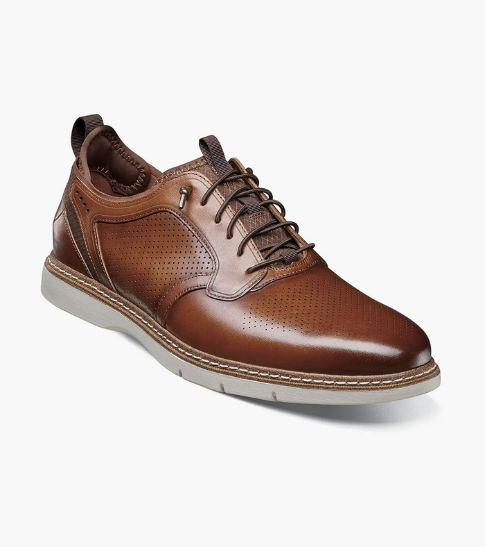 Stacy Adams Sync Mens Cognac Elastic Lace-up Casual Shoes - The Suit Depot