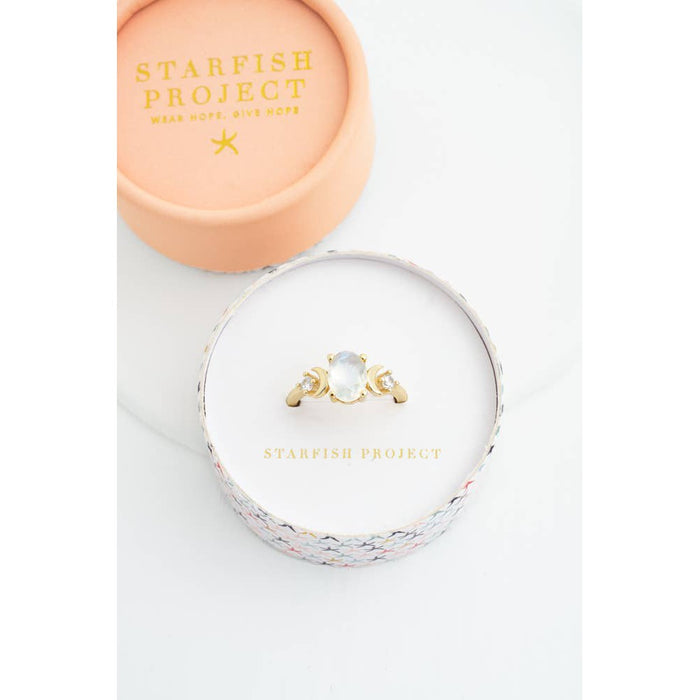 Starlight Moonstone Ring